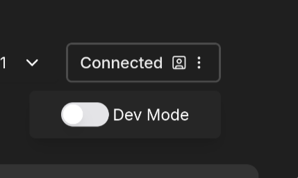 Dev Mode Toggle