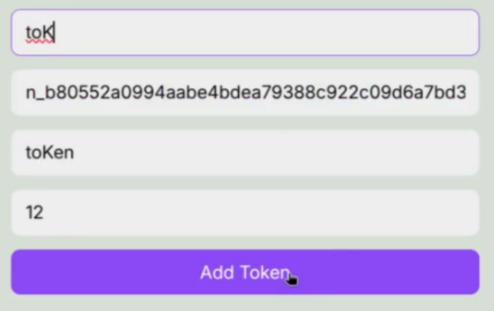 Example Token Filled