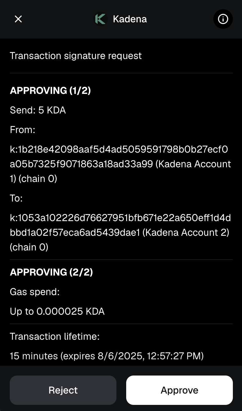 Sign Transaction via MetaMask
