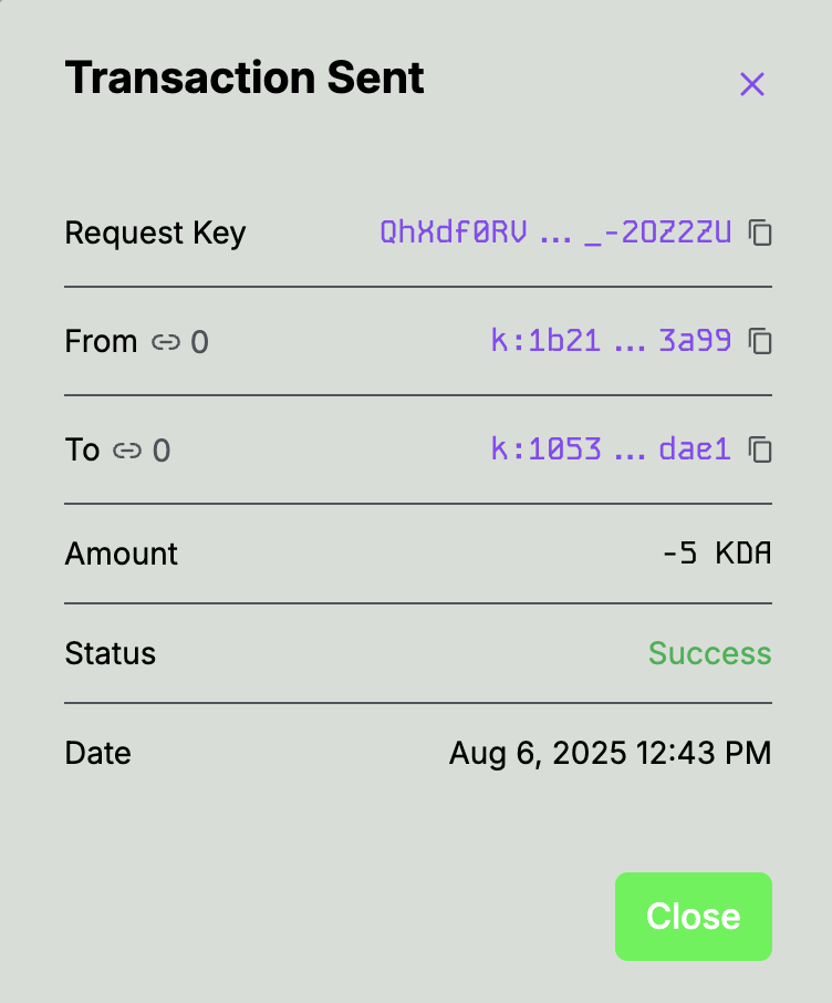 Transaction Sent